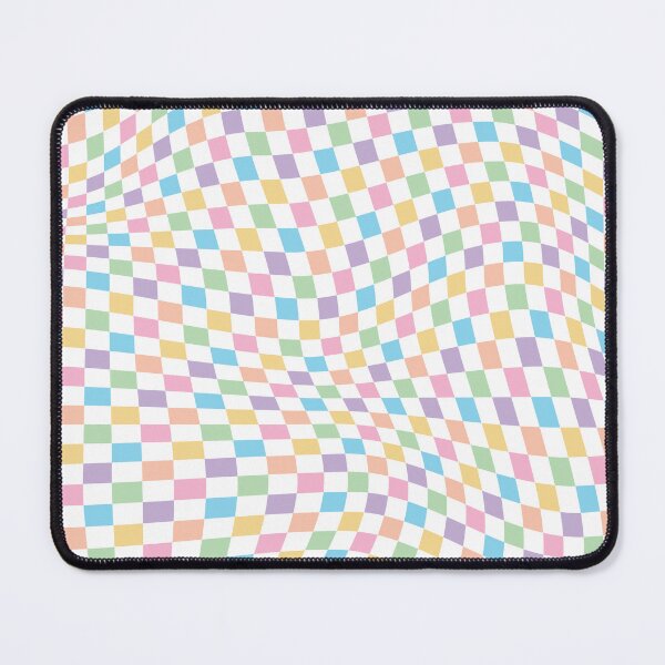 Item preview, Warped Check Print - Pastel Rainbow designed and sold by Daniel Bevis Design.