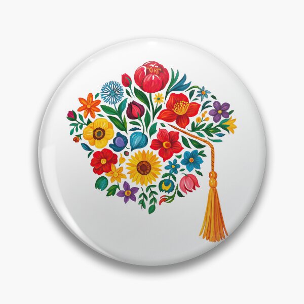 Item preview, Floral Graduation Cap – Colorful Wildflower Grad Tassel Art for Spring Grads designed and sold by ArtfulWeave.