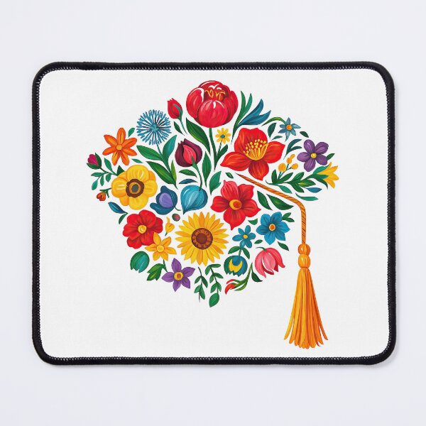 Item preview, Floral Graduation Cap – Colorful Wildflower Grad Tassel Art for Spring Grads designed and sold by ArtfulWeave.