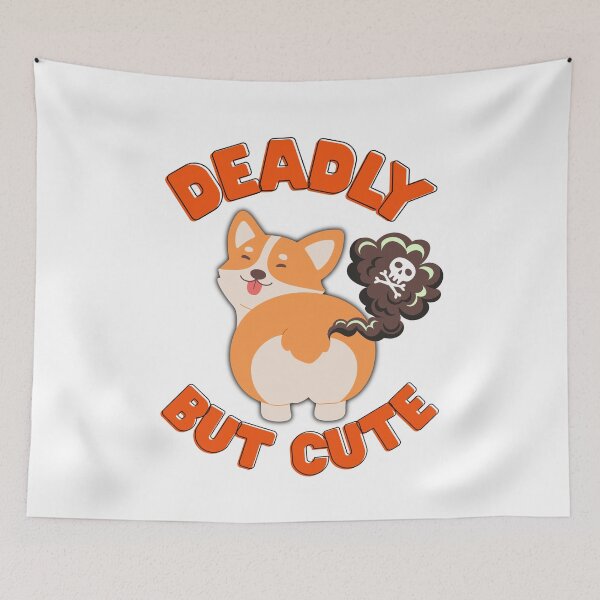 Item preview, Deadly But Cute, Funny Corgi Fart Meme Dog Design designed and sold by dmr studio.