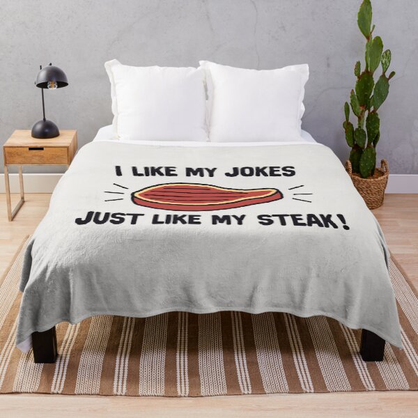 Item preview, I Like My Jokes Like My Steak | Funny Father’s Day BBQ Dad Shirt designed and sold by LifeProApperal.