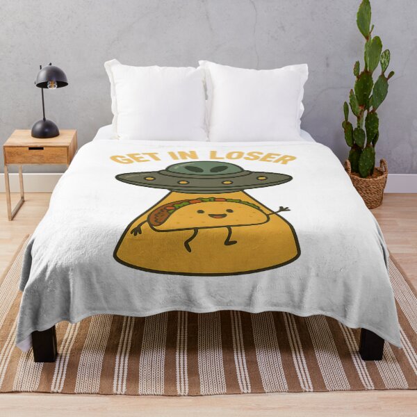 Item preview, Funny UFO Taco Abduction - Get In Loser Alien Meme Design designed and sold by InkInduldge.