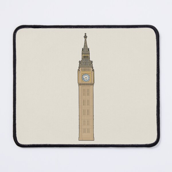 Item preview, Elizabeth Tower (Big Ben) London Architectural Illustration (Outlined) designed and sold by aio.