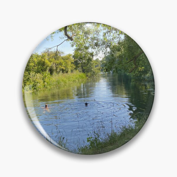 Item preview, Swimmers at Wadenhoe, Northamptonshire, UK designed and sold by Kate Anderson Art.