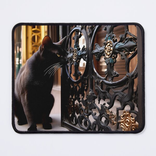 Item preview, Black Cat Iron Gate Filigree designed and sold by ArtbyJustis.