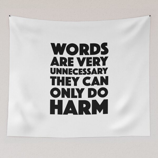 Item preview, Unnecessary Words – minimalist bold lettering (Black) designed and sold by didijuca.