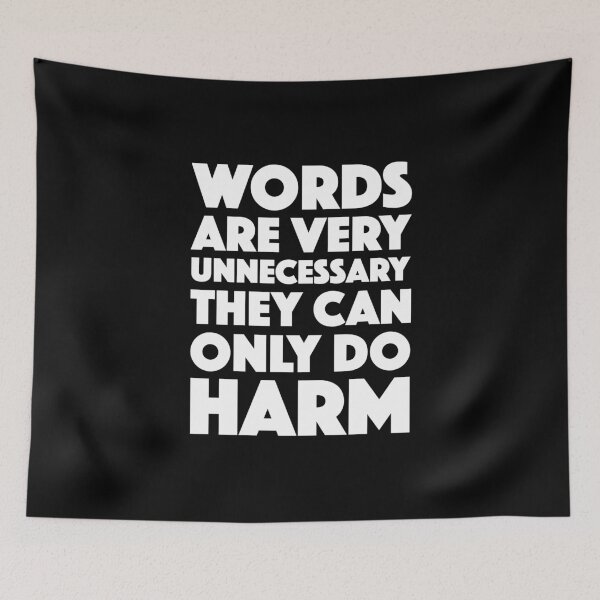 Item preview, Unnecessary Words – minimalist bold lettering (White) designed and sold by didijuca.
