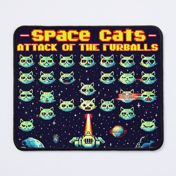 Item preview, Space Invaders Cat Edition – Gamer Cat Design designed and sold by YumePixel.