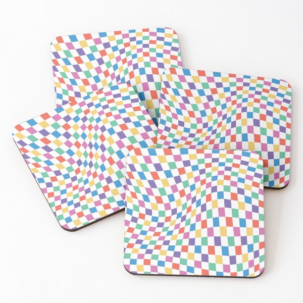 Item preview, Warped Check Print - Jazzy Rainbow  designed and sold by Daniel Bevis Design.