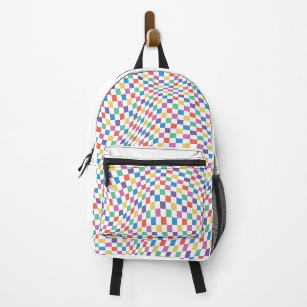 Item preview, Warped Check Print - Jazzy Rainbow designed and sold by Daniel Bevis Design.