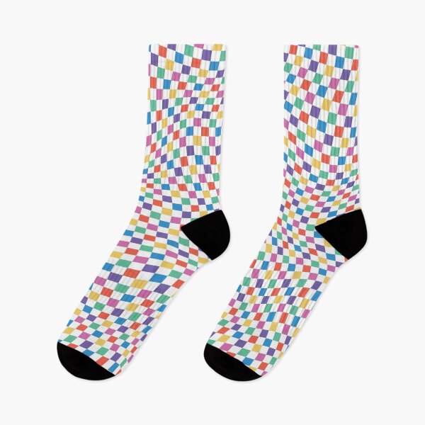 Item preview, Warped Check Print - Jazzy Rainbow  designed and sold by Daniel Bevis Design.