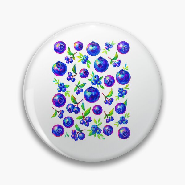 Artikelvorschau, Blueberry Pop – Lebendige Fruchtmuster-Illustration für Beerenliebhaber entworfen und verkauft von ArtfulWeave.