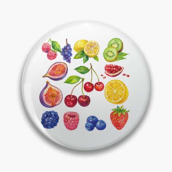 Artikelvorschau, Aquarell-Obst-Medley – Bunte handgemalte Sommerfrucht-Illustration entworfen und verkauft von ArtfulWeave.