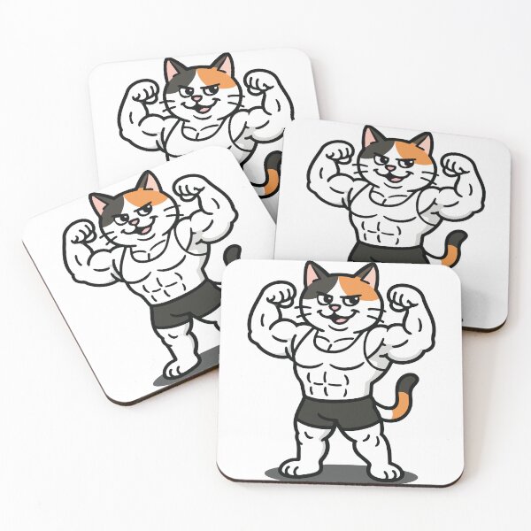 Item preview, Strong Buff Calico Cat Flexing – Funny Cartoon Fitness Cat designed and sold by PierrelyHO.