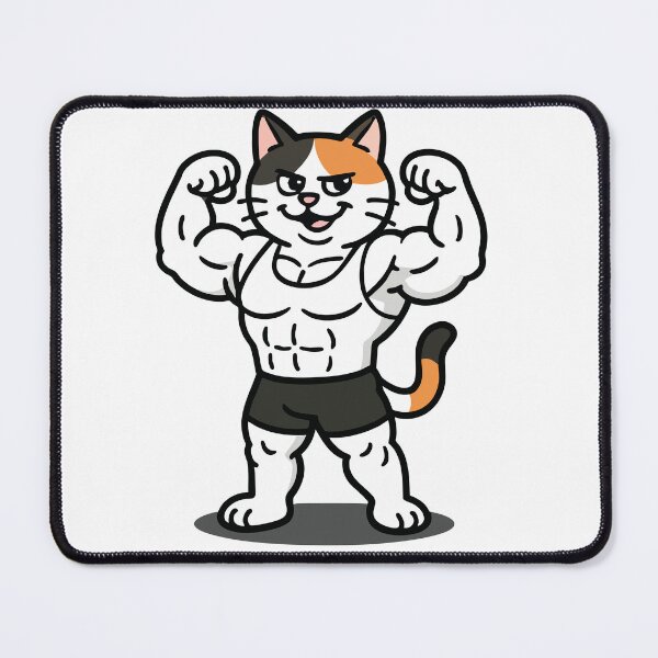 Item preview, Strong Buff Calico Cat Flexing – Funny Cartoon Fitness Cat designed and sold by PierrelyHO.