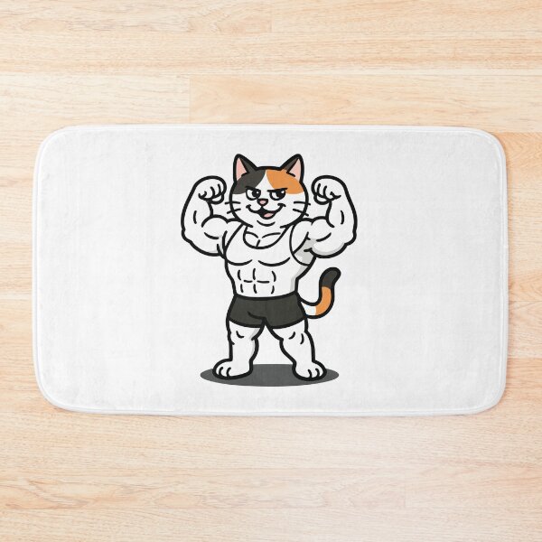 Item preview, Strong Buff Calico Cat Flexing – Funny Cartoon Fitness Cat designed and sold by PierrelyHO.