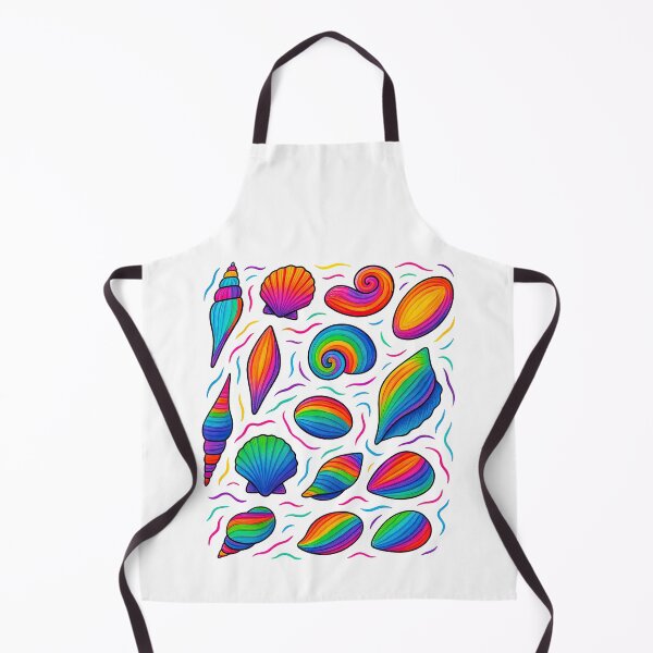 Item preview, Rainbow Seashell Vibes – Neon Ocean Shell Pattern for Beach & Pride Lovers designed and sold by ArtfulWeave.