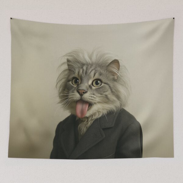 Item preview, Genius Cat Portrait in Vintage Suit designed and sold by memememescat.