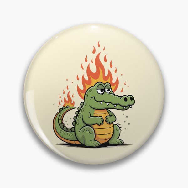Item preview, Crocodile on Fire – Everything’s Fine Cartoon designed and sold by MonkiFlipp.
