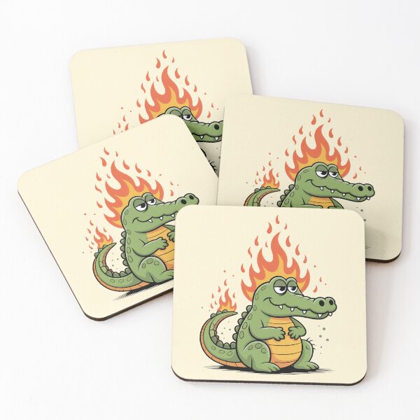 Item preview, Crocodile on Fire – Everything’s Fine Cartoon designed and sold by MonkiFlipp.