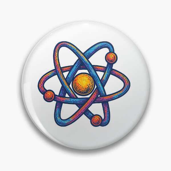 Item preview, Retro Science Atom – Colorful Vintage Physics Illustration for Science Lovers designed and sold by ArtfulWeave.