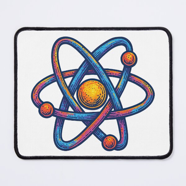 Item preview, Retro Science Atom – Colorful Vintage Physics Illustration for Science Lovers designed and sold by ArtfulWeave.