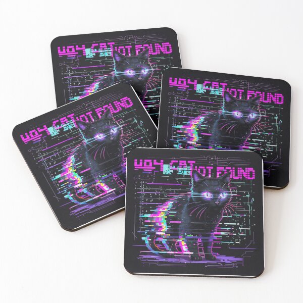 Item preview, Glitch Cat – Error 404 Meow Not Found designed and sold by YumePixel.