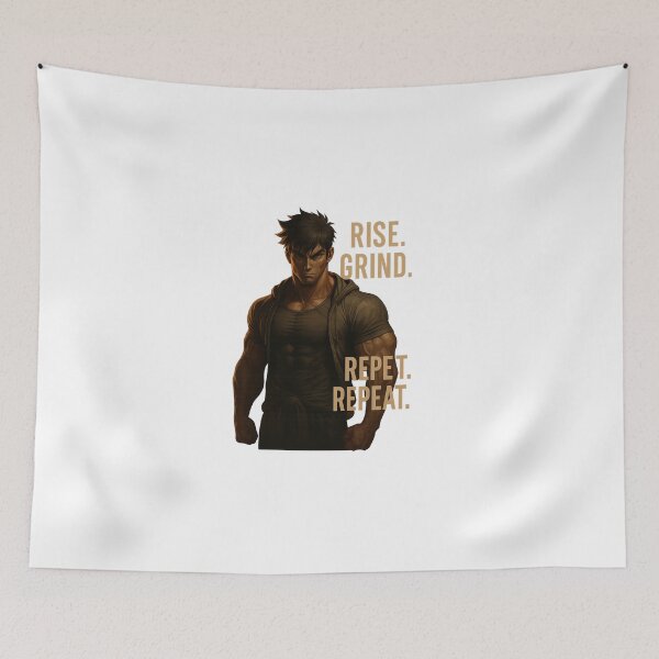 Item preview, Rise. Grind. Repeat – Motivational Gym Warrior Art designed and sold by NaniRm.