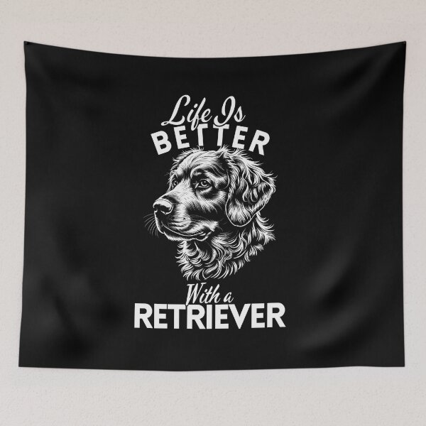 Item preview, Life Is Better With a Flat-Coated Retriever – Minimalist Joyful and Elegant Retriever Design designed and sold by GoodyPaws.