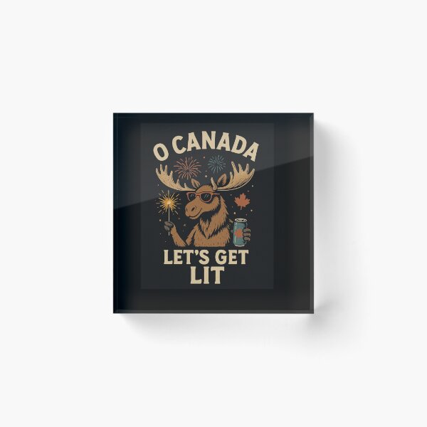 Item preview, O Canada Let’s Get Lit – Funny Moose Canada Day Design designed and sold by Golden Blaze Studio.
