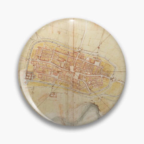 Item preview, A map of Imola by Leonardo da Vinci designed and sold by Vintage Designs +.