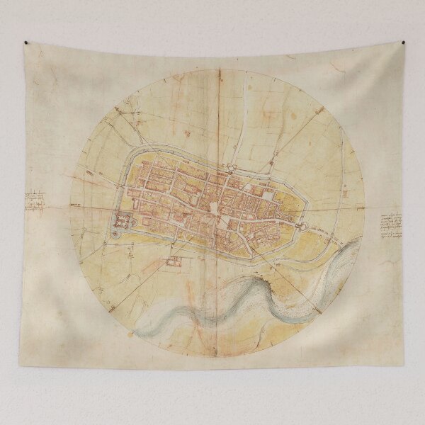 Item preview, A map of Imola by Leonardo da Vinci designed and sold by Vintage Designs +.