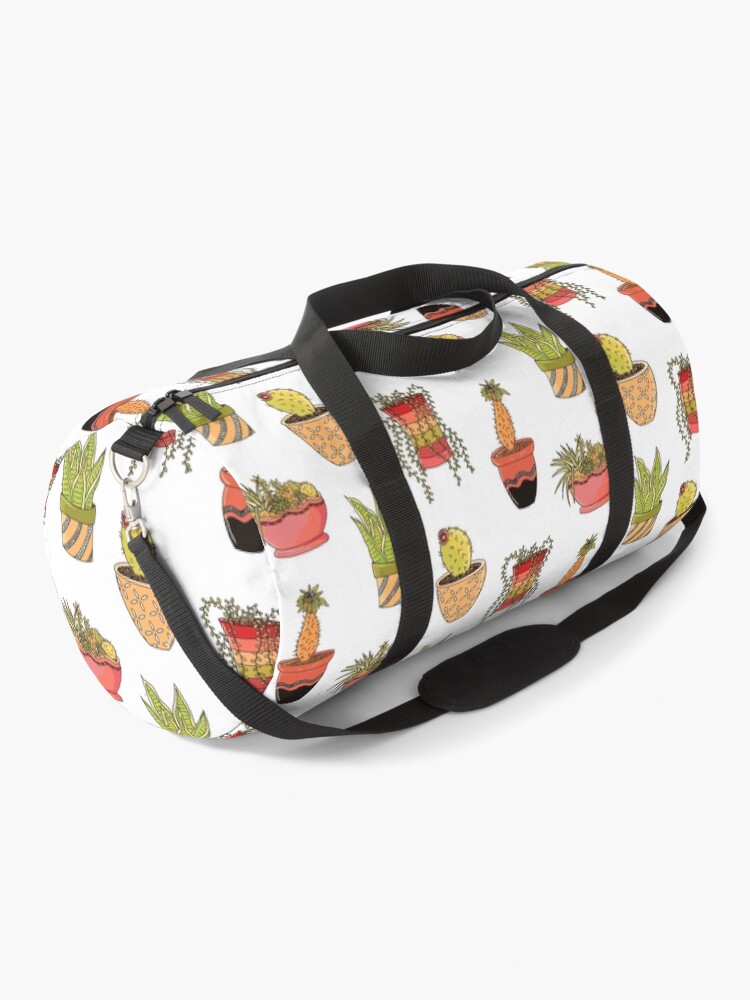 Thumbnail 1 of 3, Duffle Bag, Colourful Succulents Red Filter designed and sold by cat-a-pilla.