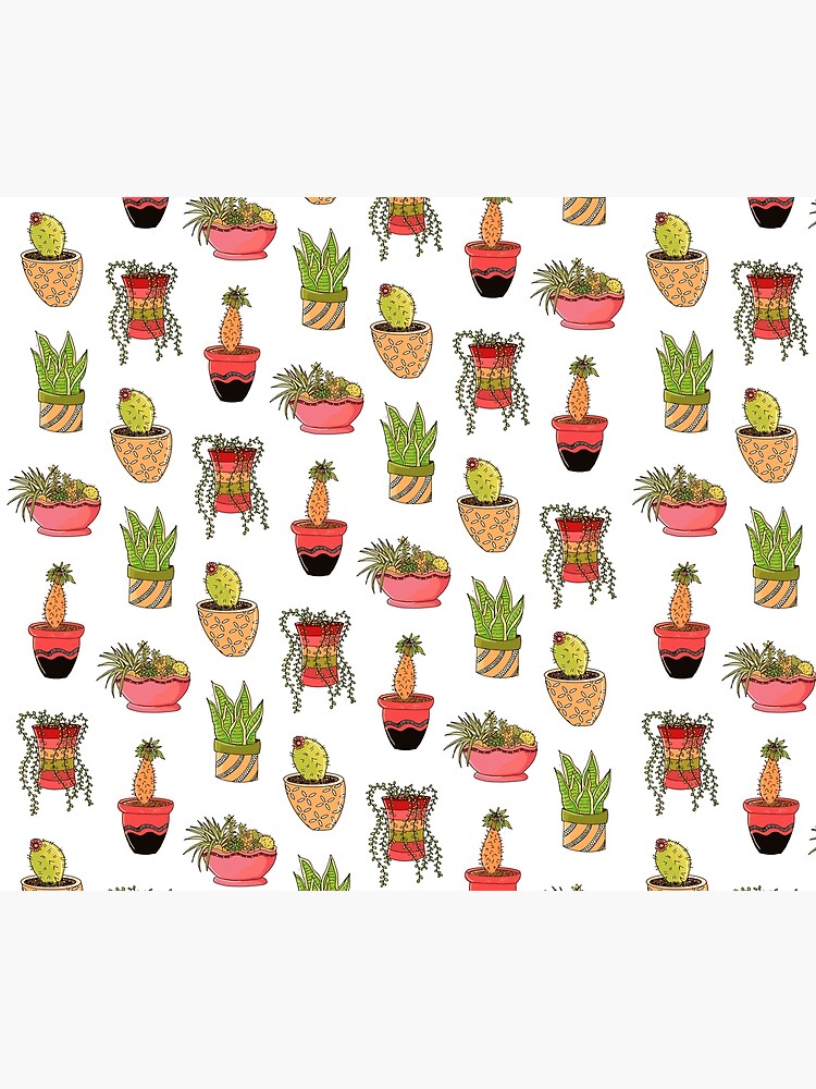 Thumbnail 3 of 3, Tapestry, Colourful Succulents Red Filter designed and sold by cat-a-pilla.
