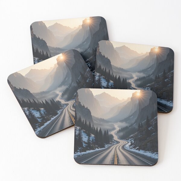 Item preview, Road Winding Through Mountain Valley at Sunrise designed and sold by MRFEZOO2030.
