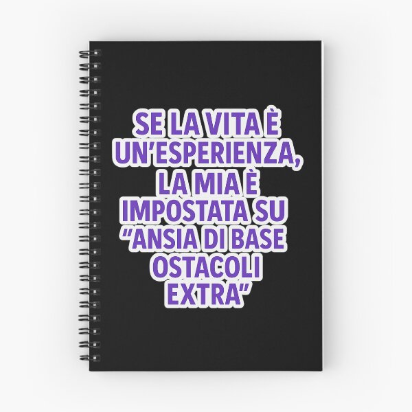 Item preview, SE LA VITA È UN’ESPERIENZA | Frase ironica - Ansia di base + ostacoli extra designed and sold by IroniaeCo.