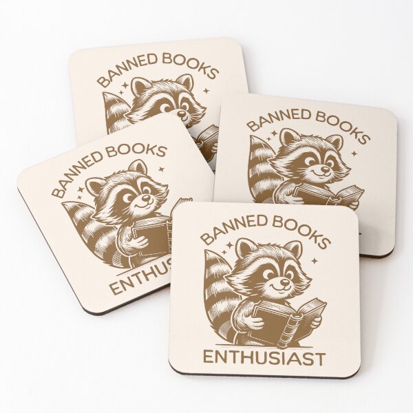 Item preview, Banned Books Enthusiast Book Lover Raccoon designed and sold by KLArtzStore.