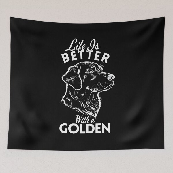 Item preview, Life Is Better With a Golden Retriever – Minimalist Gentle and Devoted Family Dog Design designed and sold by GoodyPaws.