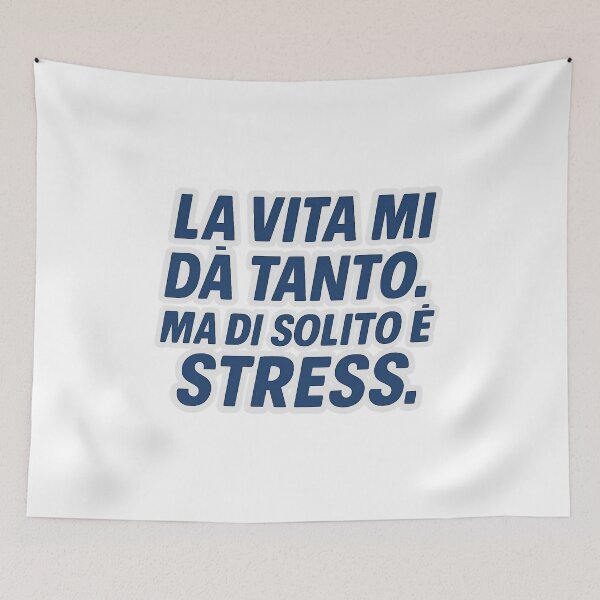 Item preview, LA VITA MI DÀ TANTO – MA DI SOLITO È STRESS | Frase Ironica designed and sold by IroniaeCo.