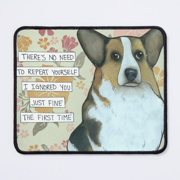 Item preview, Repeat Yourself Corgi, hand created dog art designed and sold by jamiemorathart.