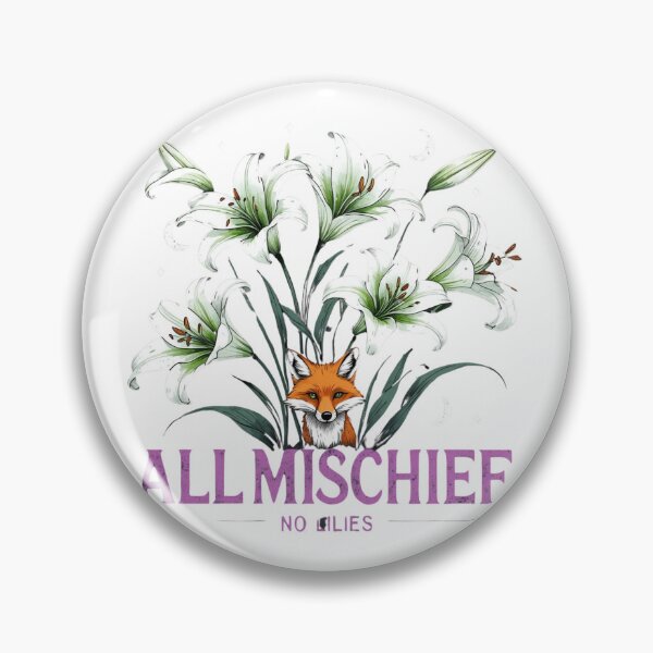 Artikelvorschau, All Mischief No Lilies: Schlauer Fuchs & Elegantes weißes Lilien-Grafik-T-Shirt entworfen und verkauft von Frame of Mind .