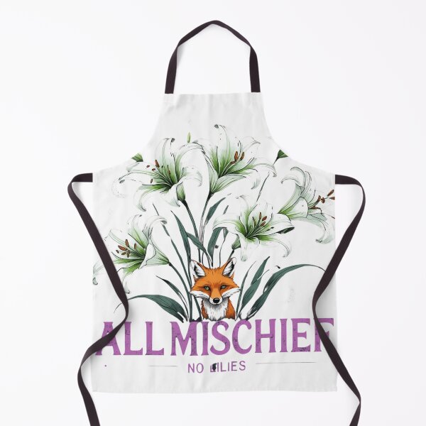Artikelvorschau, All Mischief No Lilies: Schlauer Fuchs & Elegantes weißes Lilien-Grafik-T-Shirt entworfen und verkauft von Frame of Mind .