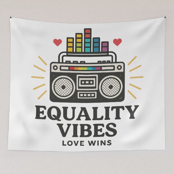 Item preview, Equality Vibes – Love Wins Rainbow Boombox designed and sold by Fantsy-world.