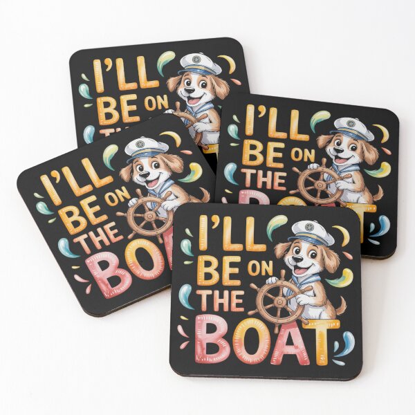Item preview, I'll Be in The Boat Fishing Dad Joke Sailor Funny Dog Captain designed and sold by FurrFunPrints.