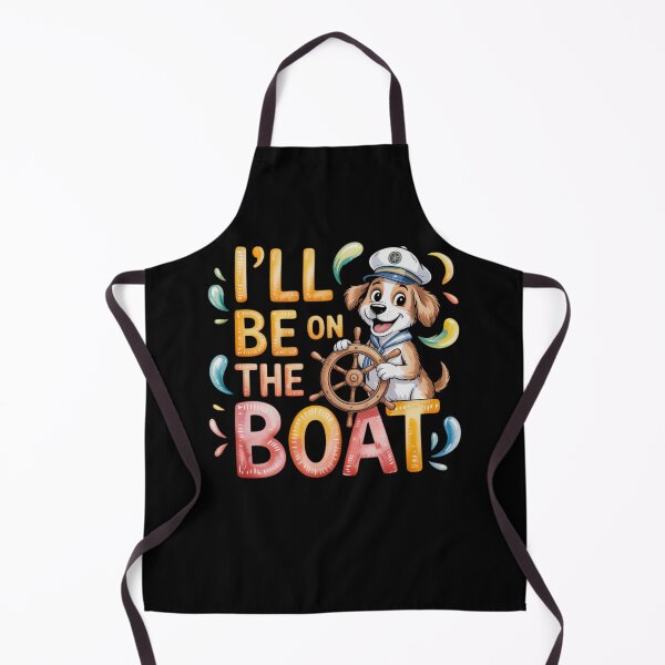 Item preview, I'll Be in The Boat Fishing Dad Joke Sailor Funny Dog Captain designed and sold by FurrFunPrints.