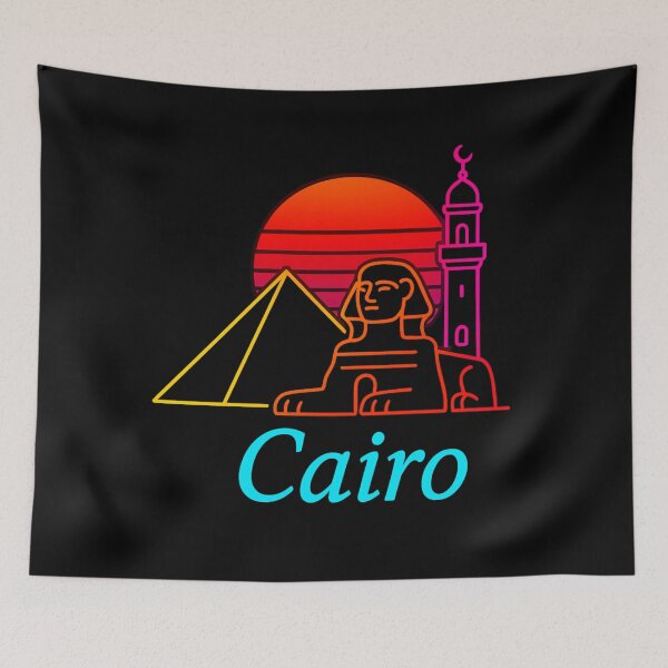 Item preview, Cairo Neon Skyline Collection: Futuristic City Lights designed and sold by Design_Your_Day.