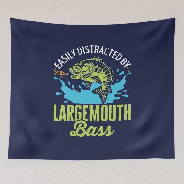 Item preview, Easily Distracted by Large Mouth Bass Largemouth Fish Fishing designed and sold by jaygo.