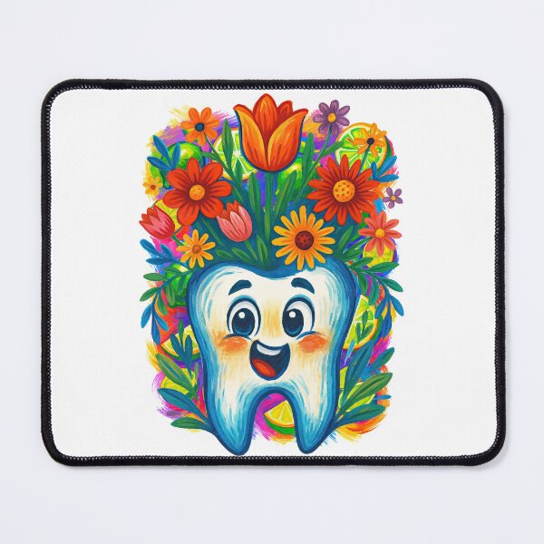 Item preview, Happy Tooth Bloom – Cute Dental Flower Art for Dentists & Smiling Souls designed and sold by ArtfulWeave.