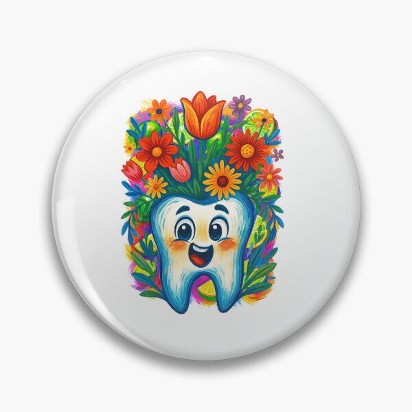 Item preview, Happy Tooth Bloom – Cute Dental Flower Art for Dentists & Smiling Souls designed and sold by ArtfulWeave.