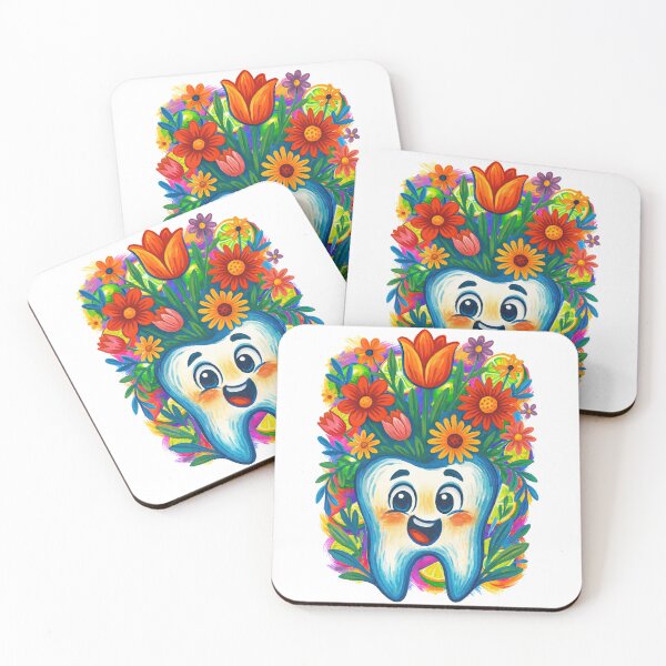 Item preview, Happy Tooth Bloom – Cute Dental Flower Art for Dentists & Smiling Souls designed and sold by ArtfulWeave.